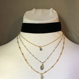Layered Velvet Choker